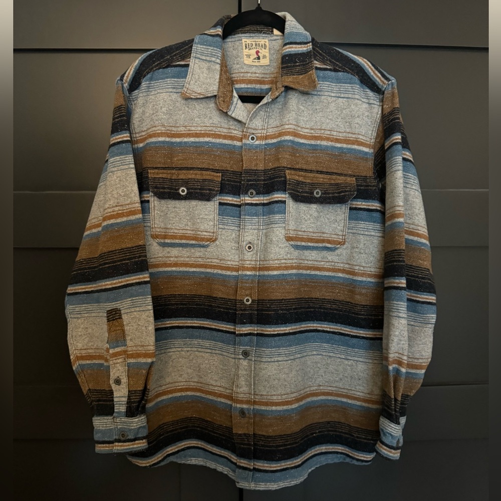 Red Head Ranch Heavyweight Striped Flannel - Large